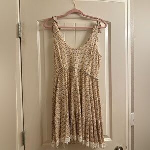 Altar'd State Floral Yellow Mini Dress